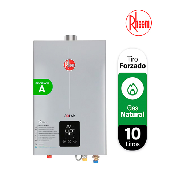 Calefon 10 Litros Tiro Forzado Gas Natural Rheem
