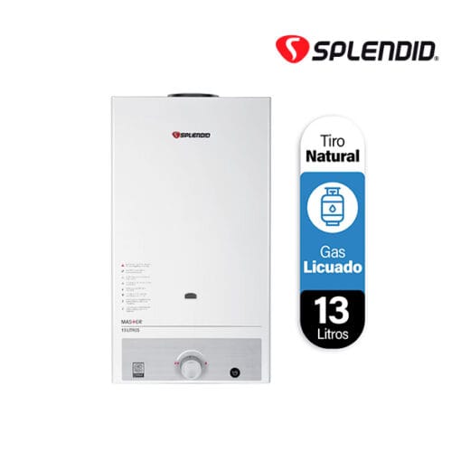 Calefon 13 Litros Tiro Natural Gas Licuado Splendid