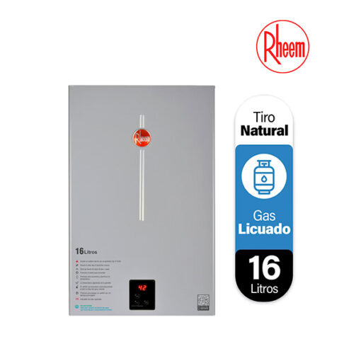 Calefon 16 Litros Tiro Natural Gas Licuado Rheem
