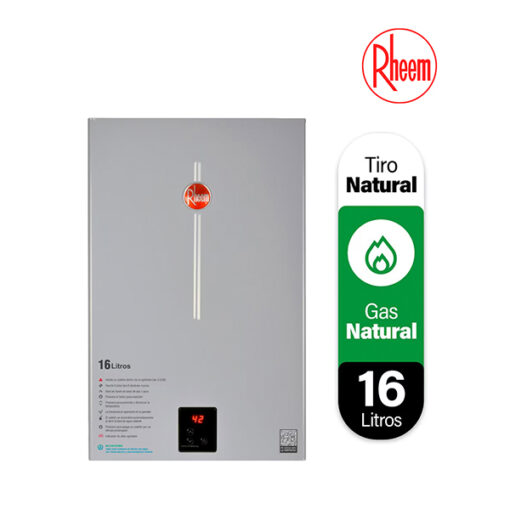Calefon 16 Litros Tiro Natural Gas Natural Rheem