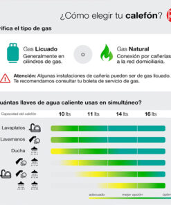 Calefont 10 Lt Tiro Natural Gas Licuado Rheem