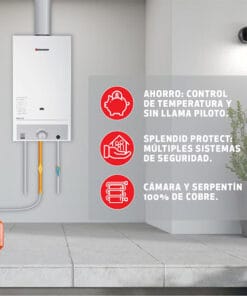 Calefont 10 Litros Tiro Natural Gas Licuado Splendid