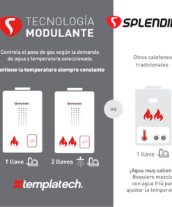 Calefont 14 Litros Tiro Natural Gas Licuado Splendid