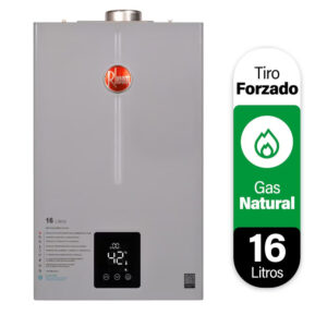 Calefont Digital 16 Litros Gas Natural Tiro Forzado Rheem