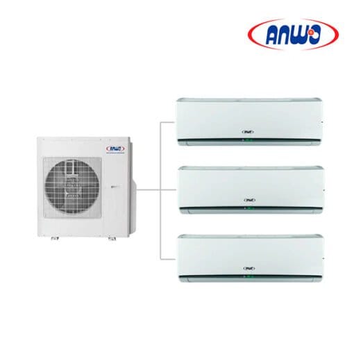 Multi Split Muro 28000 Btu Inverter Anwo 3 Unidades R32