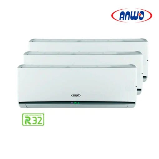 Multisplit Muro 28000 Btu Inverter Anwo 3 Unidades R32