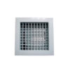 Rejilla aleta doble reflexion para inyeccion(RI) 40x40CM de aluminio con regulador de caudal