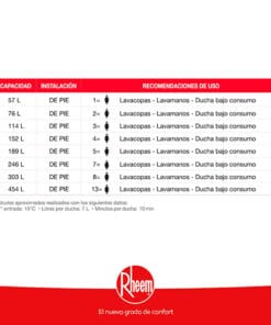 Termo Eléctrico De Piso 57 Litros Rheem 220V 6
